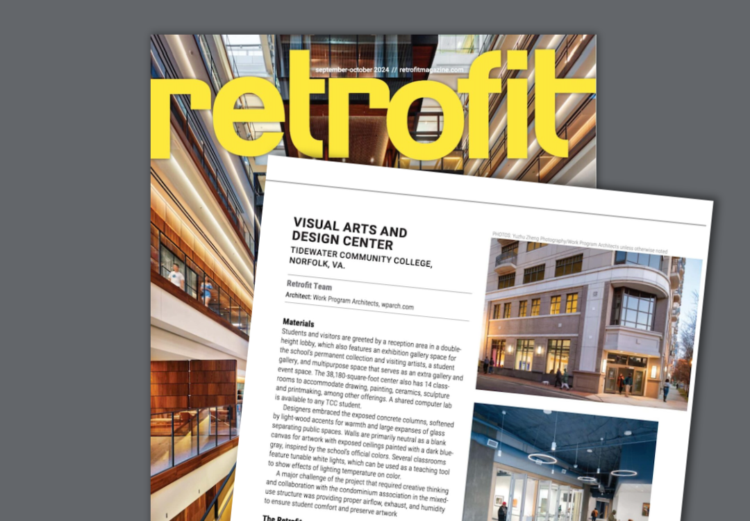 TCC Visual Arts and Design Center Featured in Retrofit Magazine