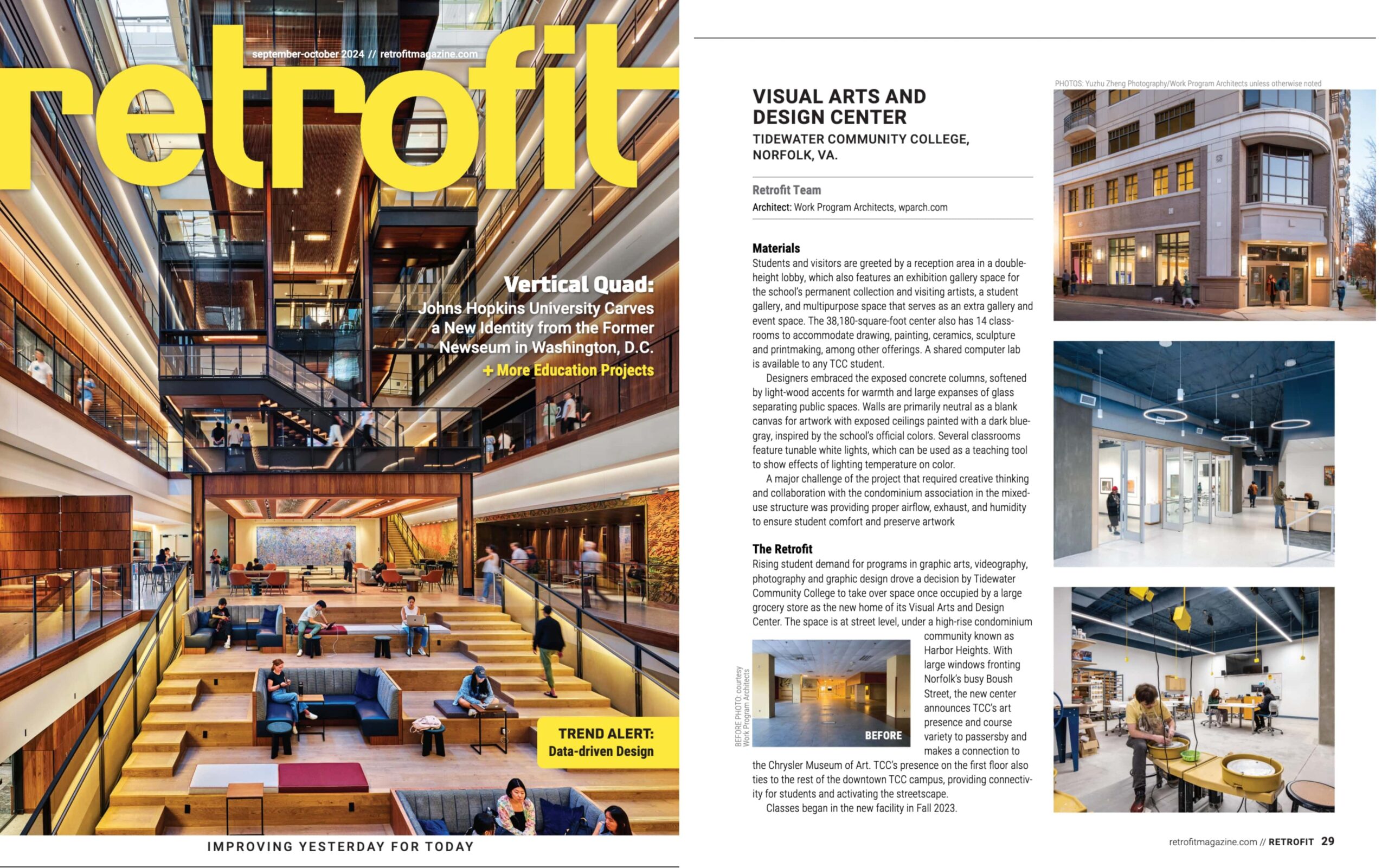 TCC Visual Arts and Design Center Featured in Retrofit Magazine