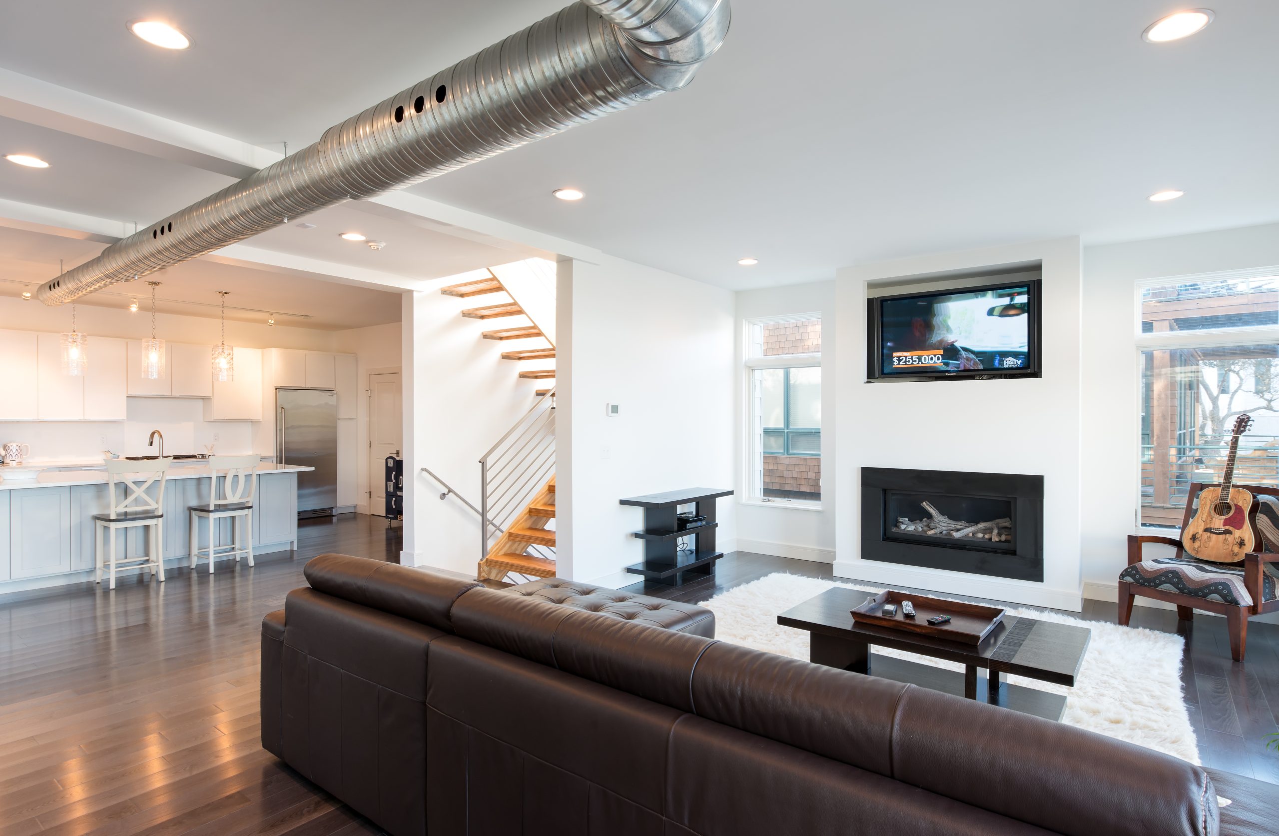 Residential Pantone Chicks Beach Duplex Professional Interior View To Kitchen