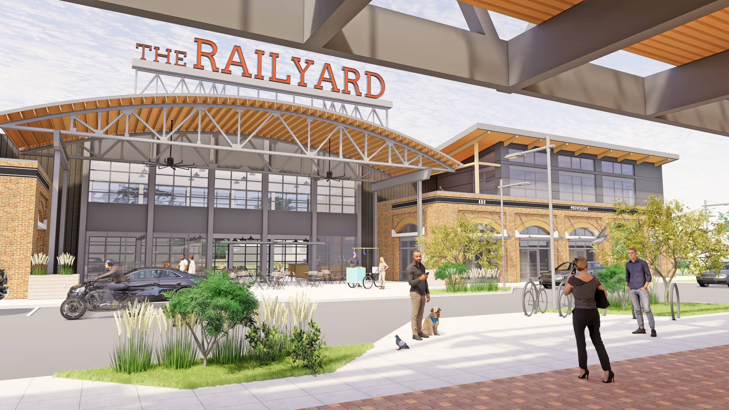 HERO Commercial Railyard Rendering View West Under Trestle