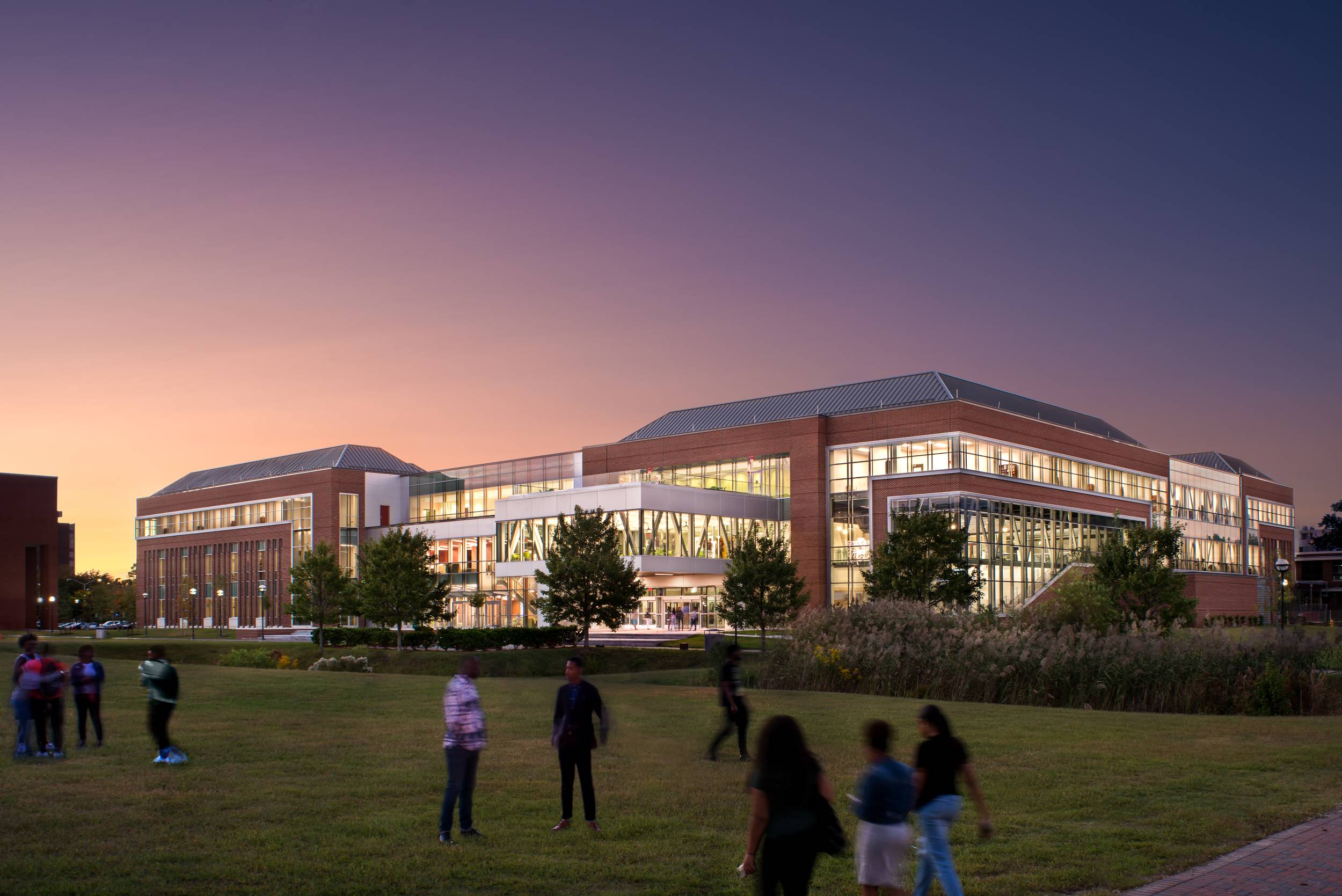 HERO Higher Education NSU GW Brown Memorial Hall Professional Exterior Northeast Evening Purple(1)